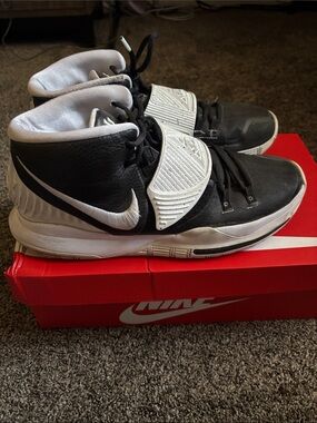 Nike Black and White High-Top Basketball Sneakers
